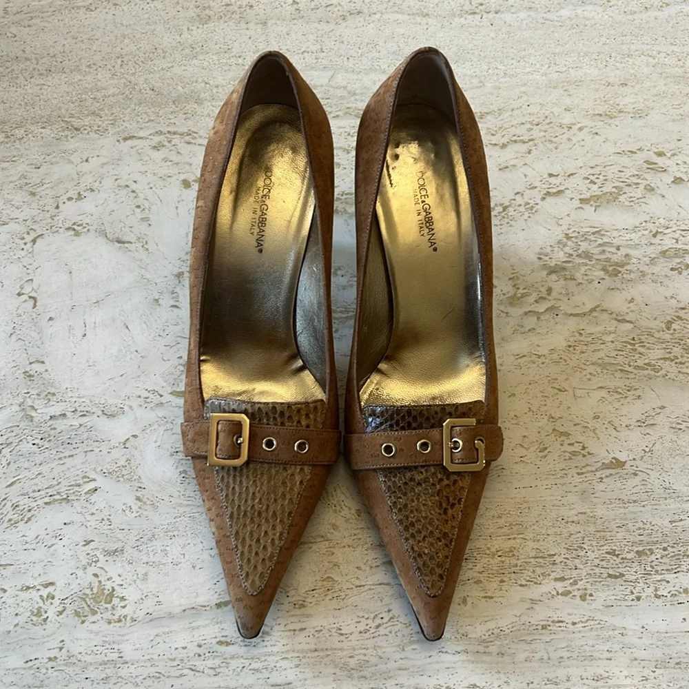 Dolce & Gabbana women’s Pointed Toe Buckle Heels – Size 39 - Picture 7 of 17